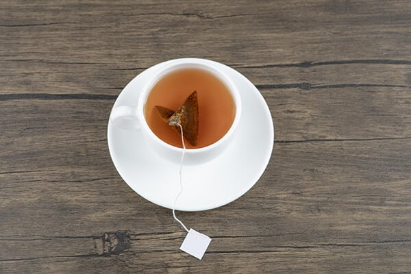 Tea bag strings made of polylactic acid fiber